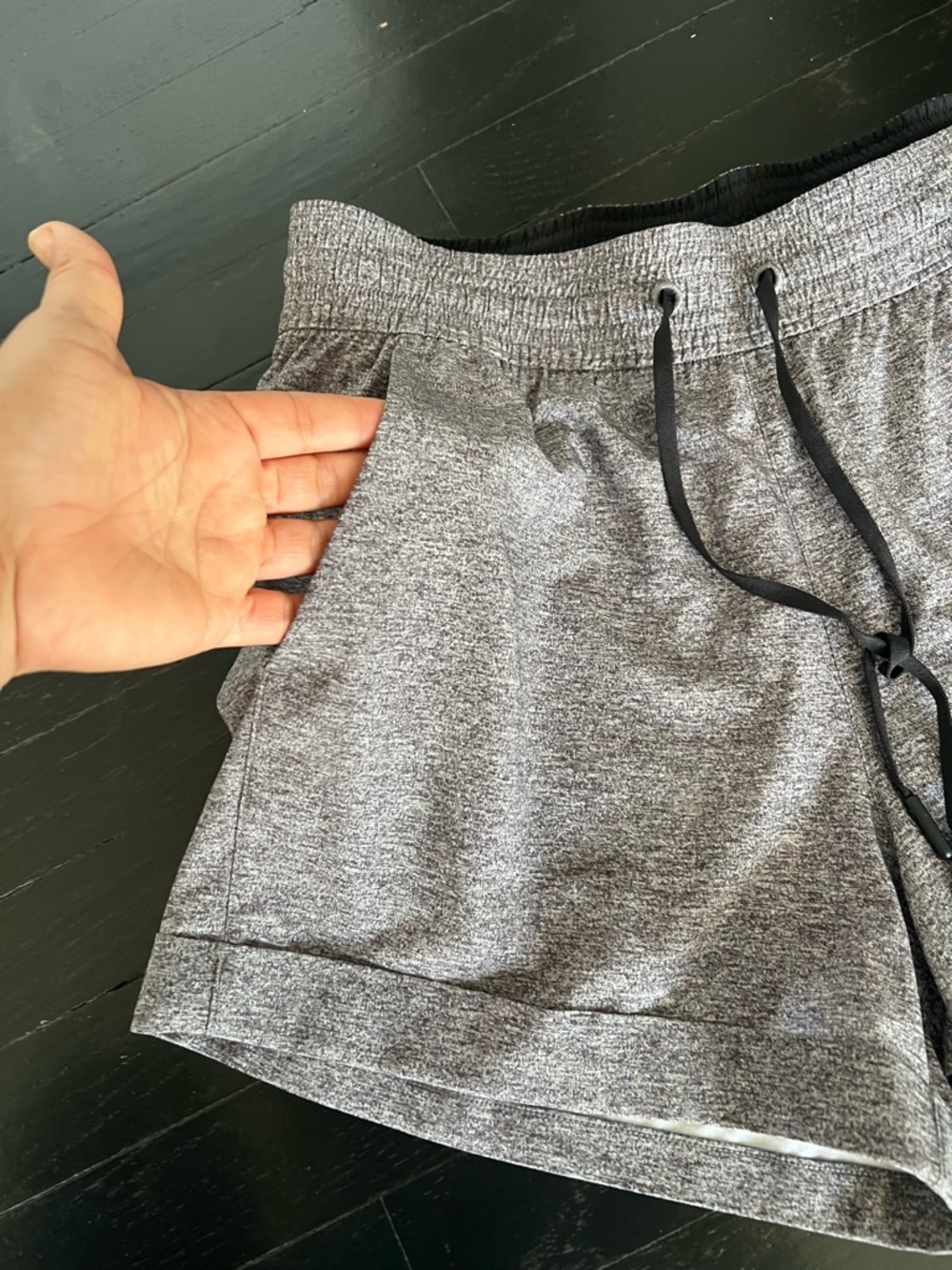 lululemon athletica Heather Gray Athletic Lounge Shorts - Picture 3 of 9
